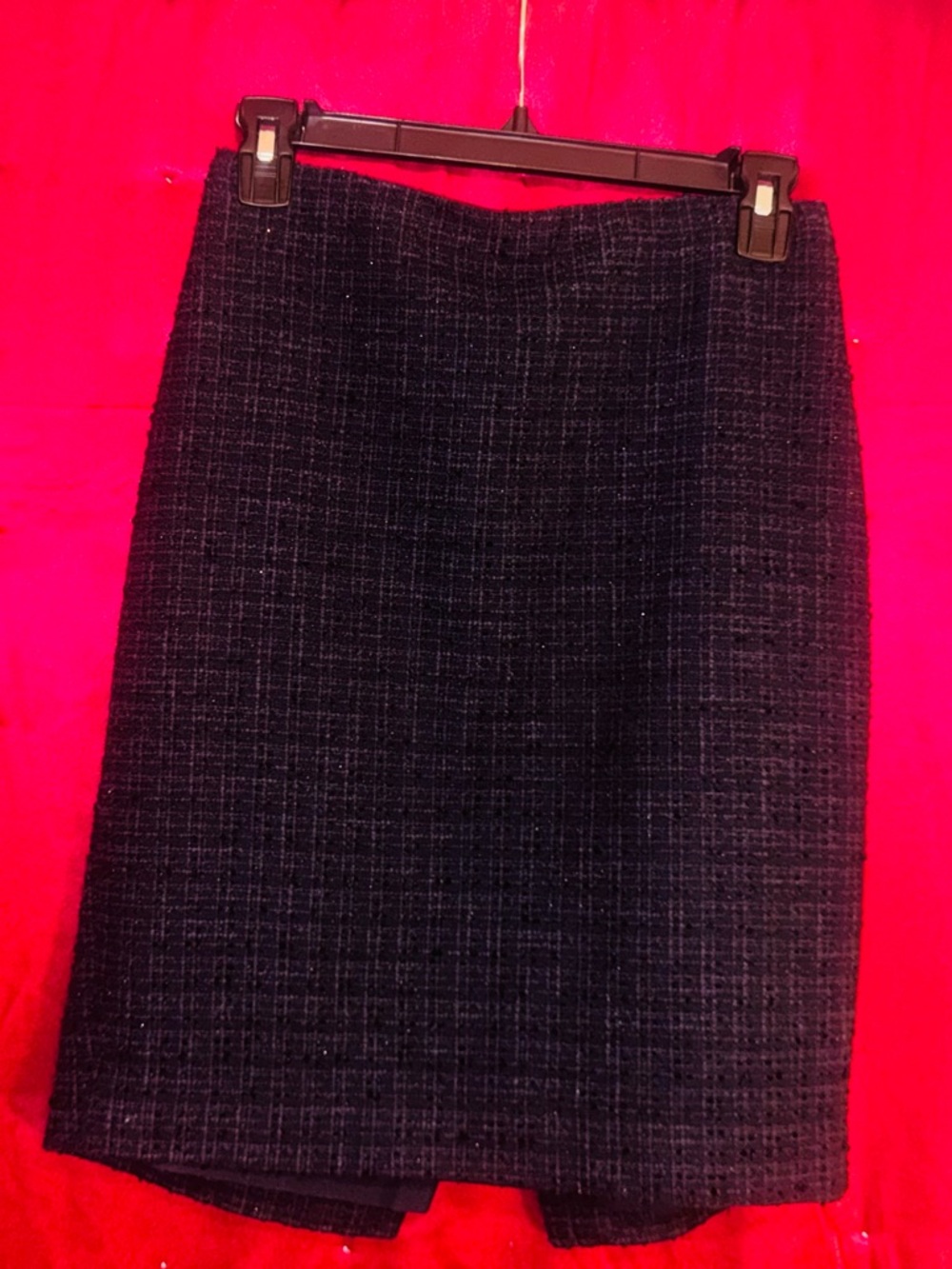 👑 SIZE 2P LIKE NEW Ann Taylor Black Tweed Pencil Skirt